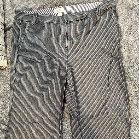 Ann Taylor Loft pinstriped trouser jeans - Picture 1 of 4